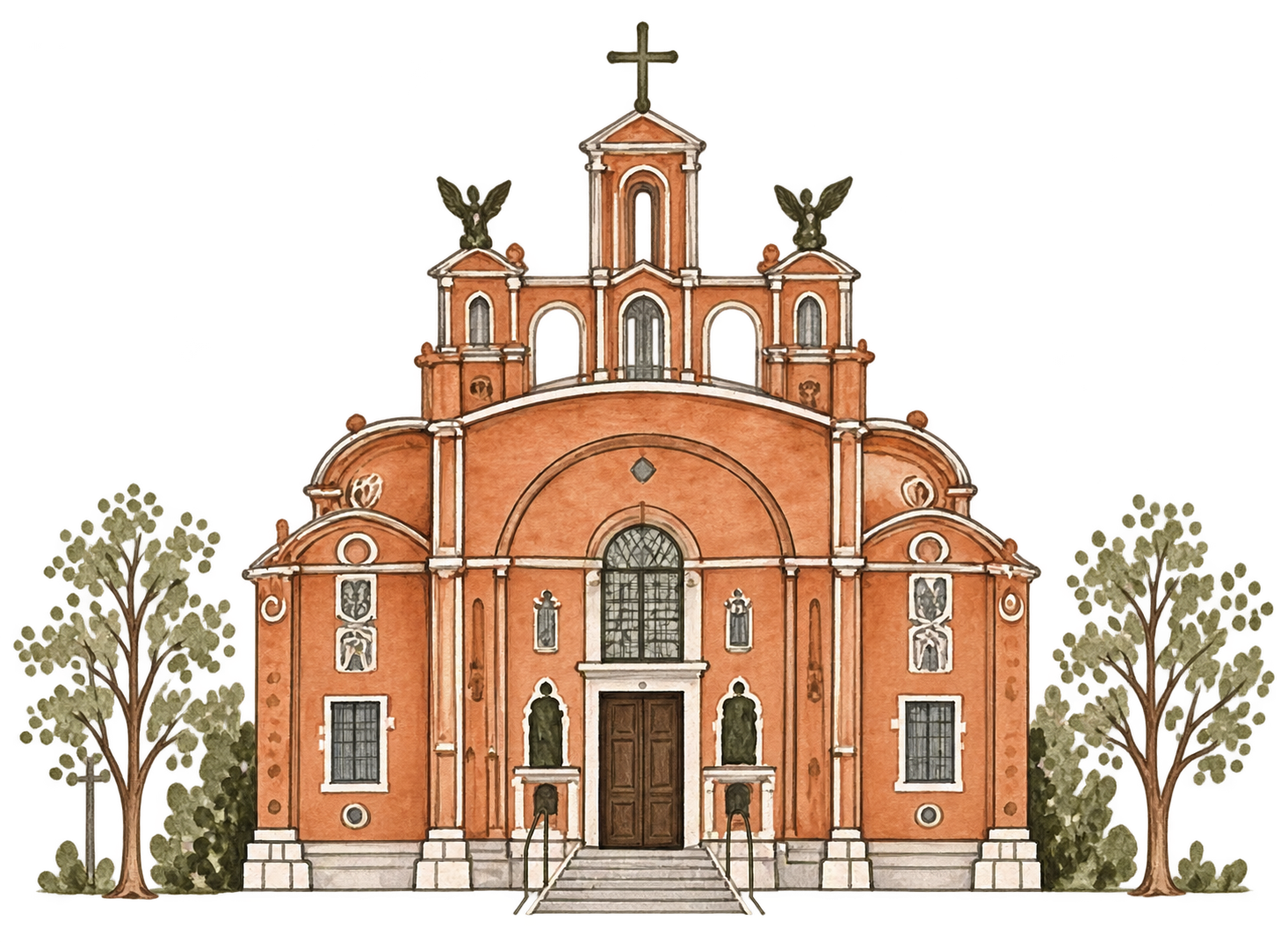Ilustración de la Iglesia Parroquial de San Agustín